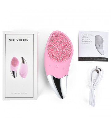 Brosse de nettoyage du visage en silicone électrique